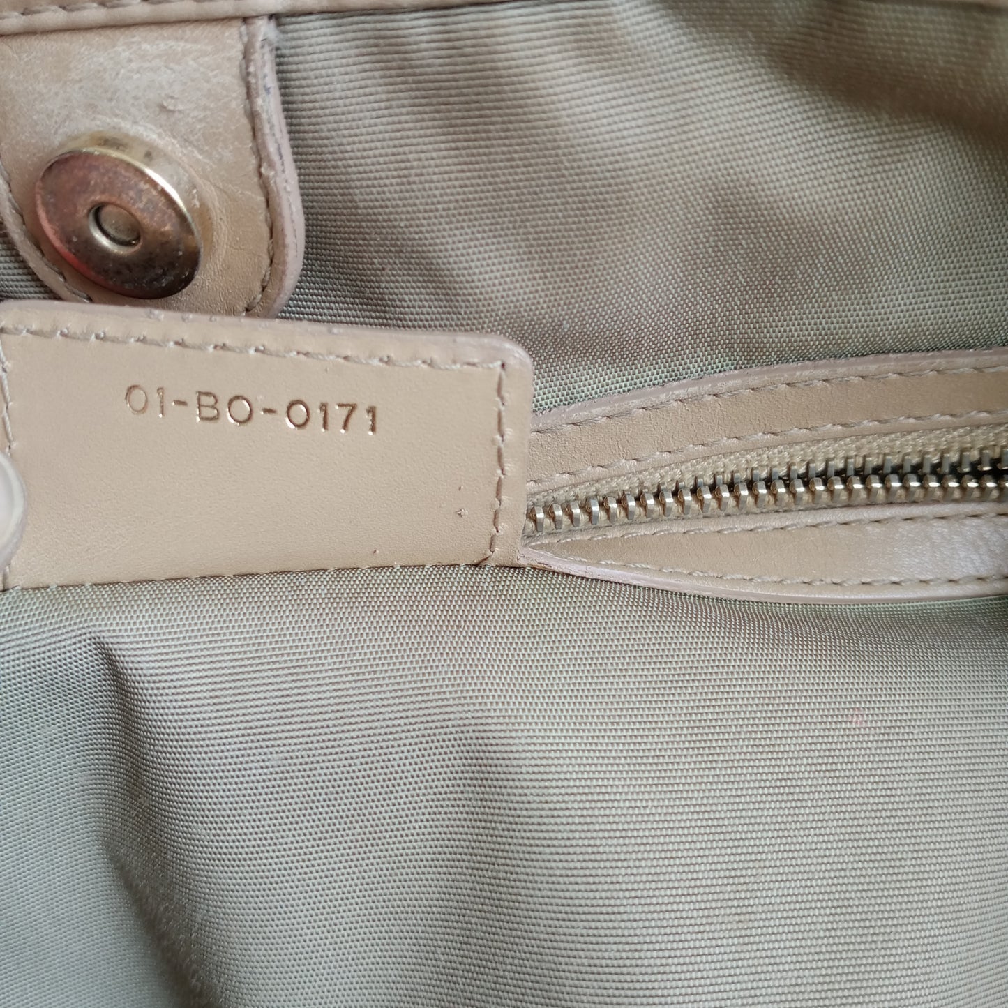 2000s Cannage Cream Coated Canvas Hand Bag