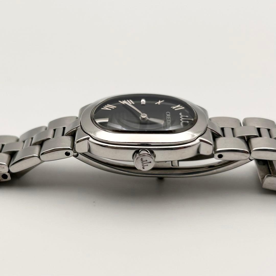 S E I K O C R E D O R Aqua 5A70-0AC0 Ladies Oval Quartz Watch Navy Dial