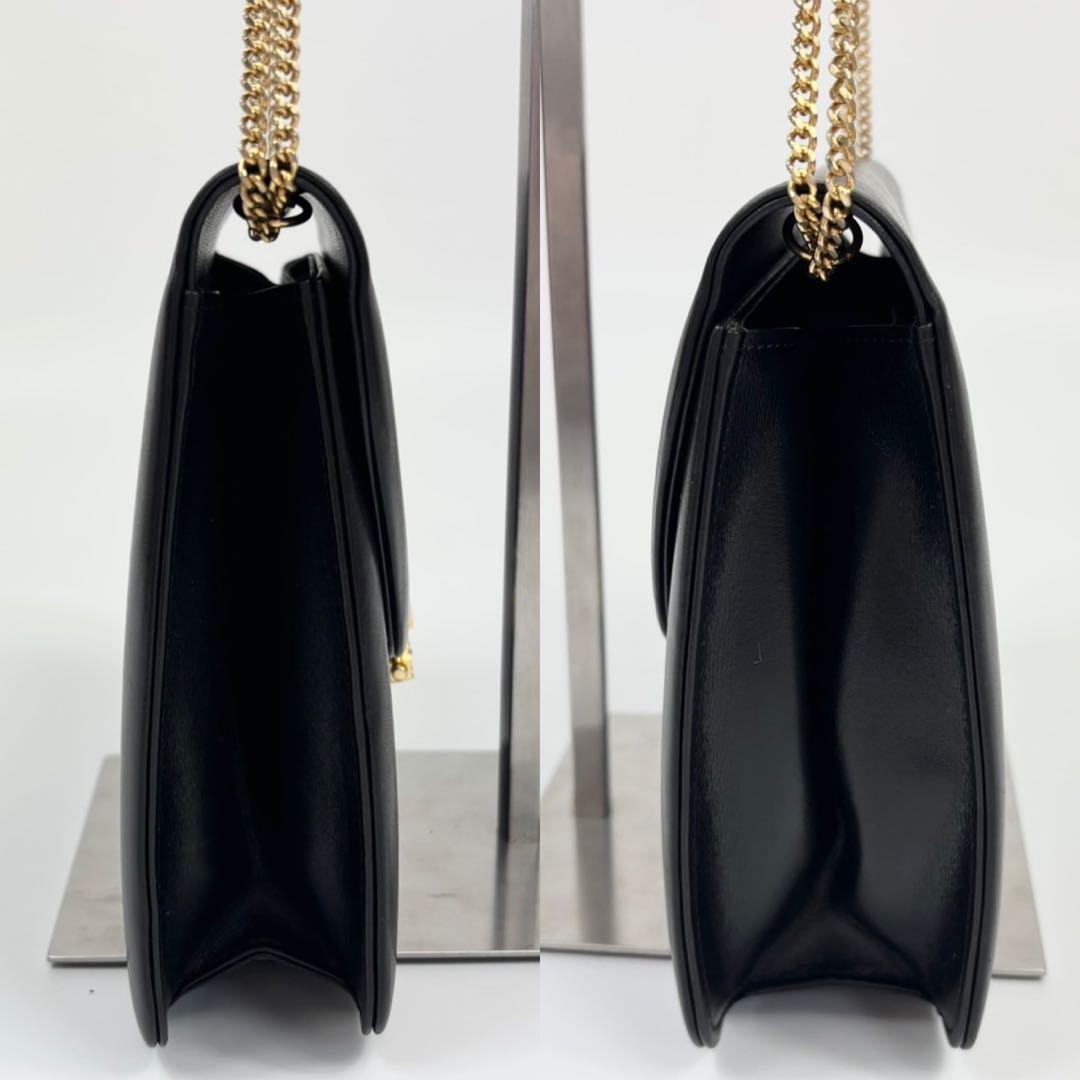 C H R I S T I A N D I O R Vintage CD Logo Chain Leather Flap Shoulder