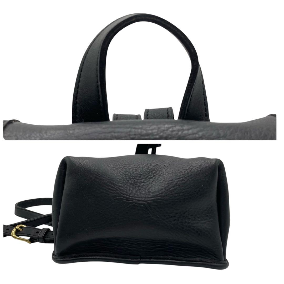 C O A C H Vintage 9923 Leather Shoulder Bag Navy Blue USA Made