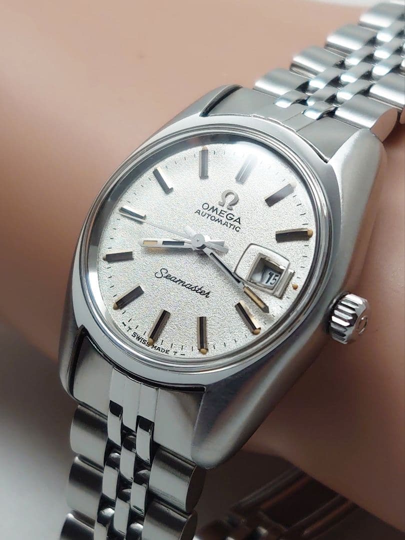 Overhauled Vintage 1970 Omega Seamaster Automatic Ladies – Silver Satin Dial, in excellent condition