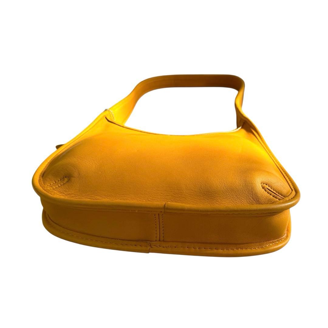 C O A C H Vintage 9020 Ergo Leather Shoulder Bag Mustard Yellow USA Made