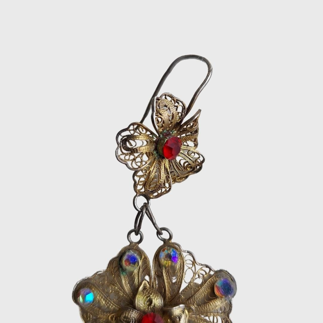 Vintage Palembang Filigree Earrings