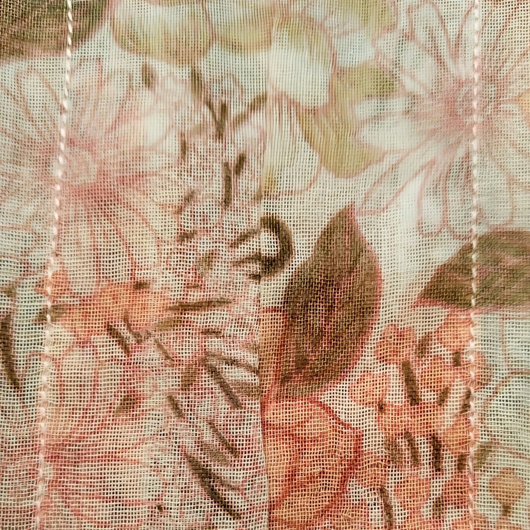 Vintage Brown Floral Encim Kebaya