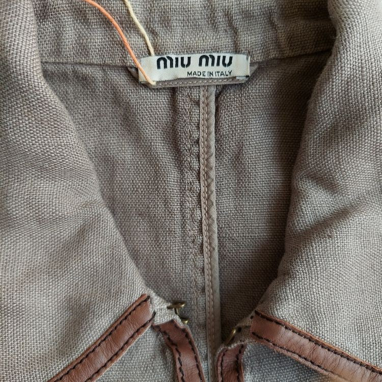 Vintage Linen Coffee Brown Blouse