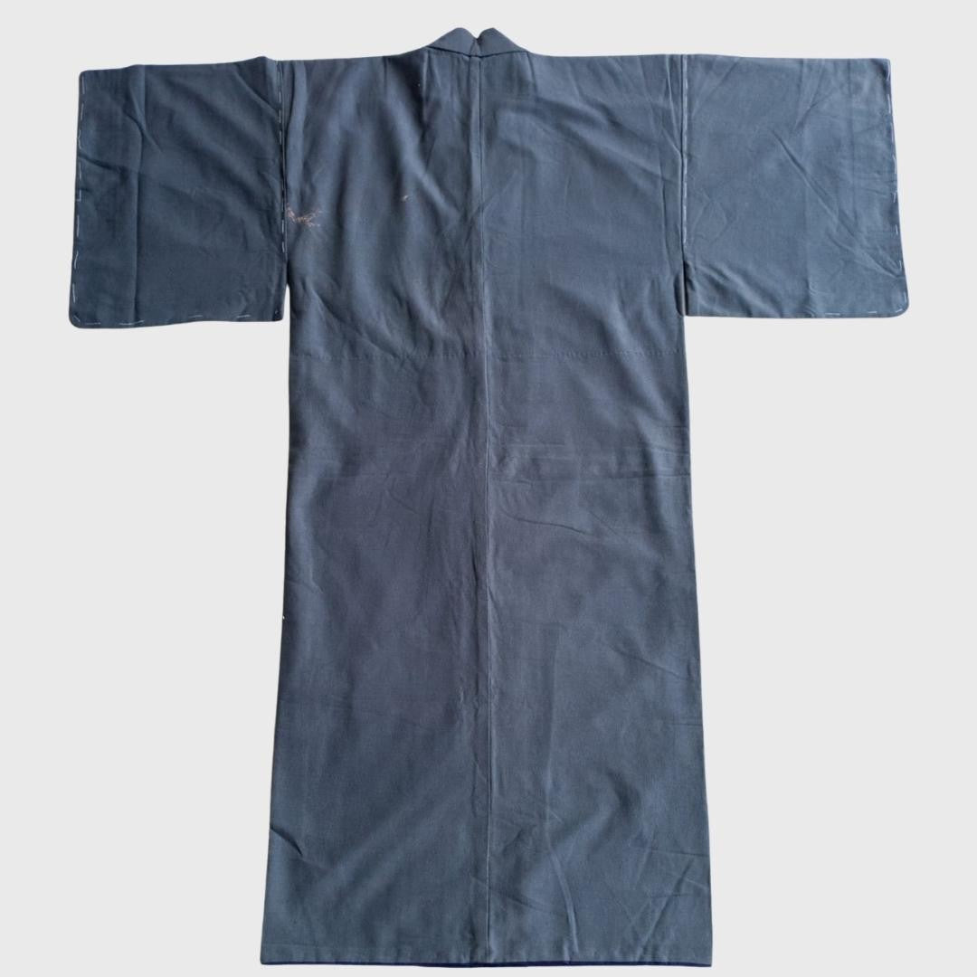 Vintage Gray Full Lining Kimono
