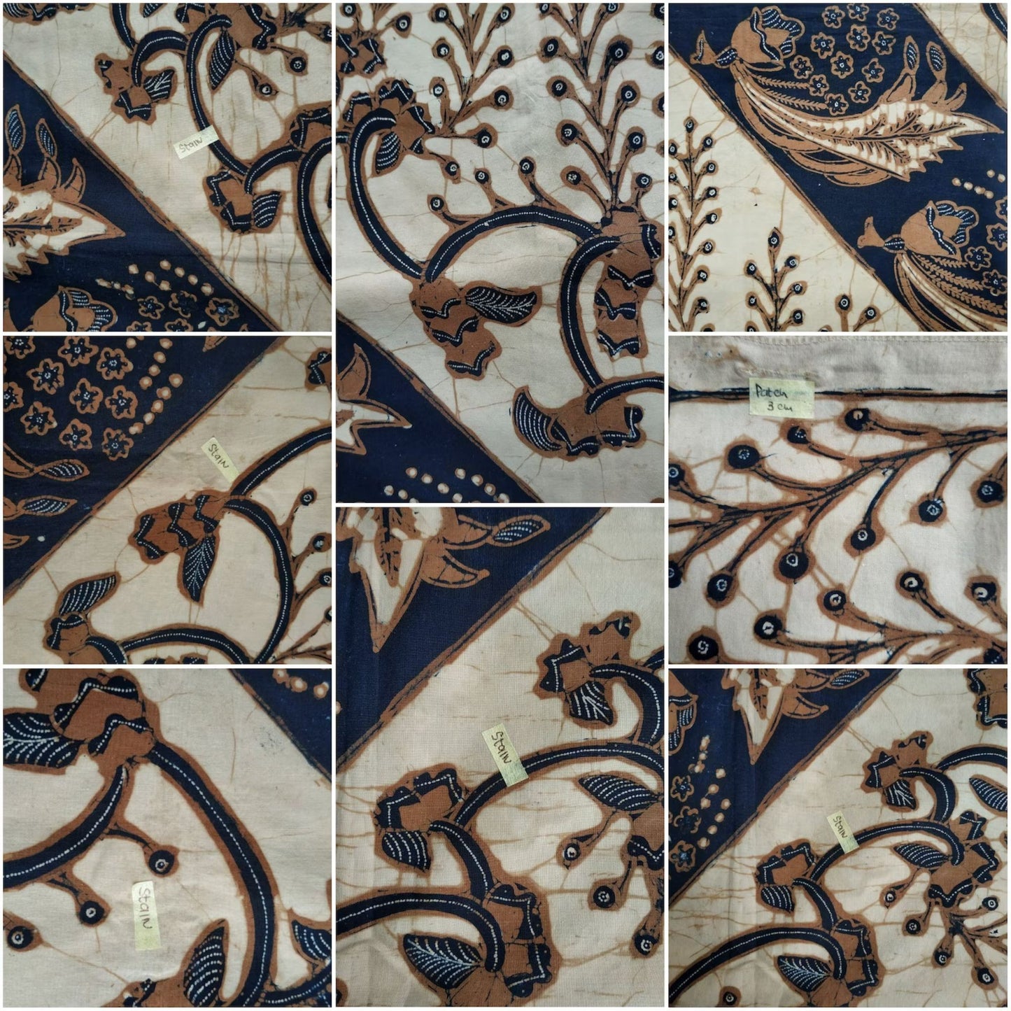 Vintage 80s Sogan Lereng Indonesian Batik