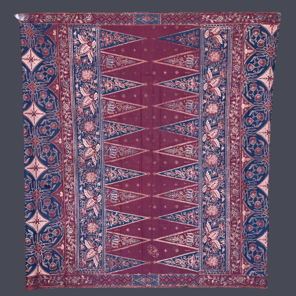 Vintage Bangbiron Tjap Tjeut Batik Sarong, 1940s Indonesian Textile