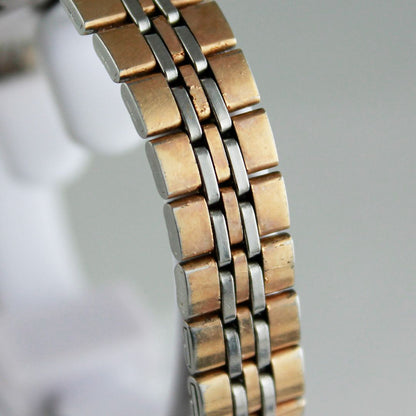 S E I K O 2205-0691 Vintage Ladies Automatic Watch Gold-Tone Bezel 17J