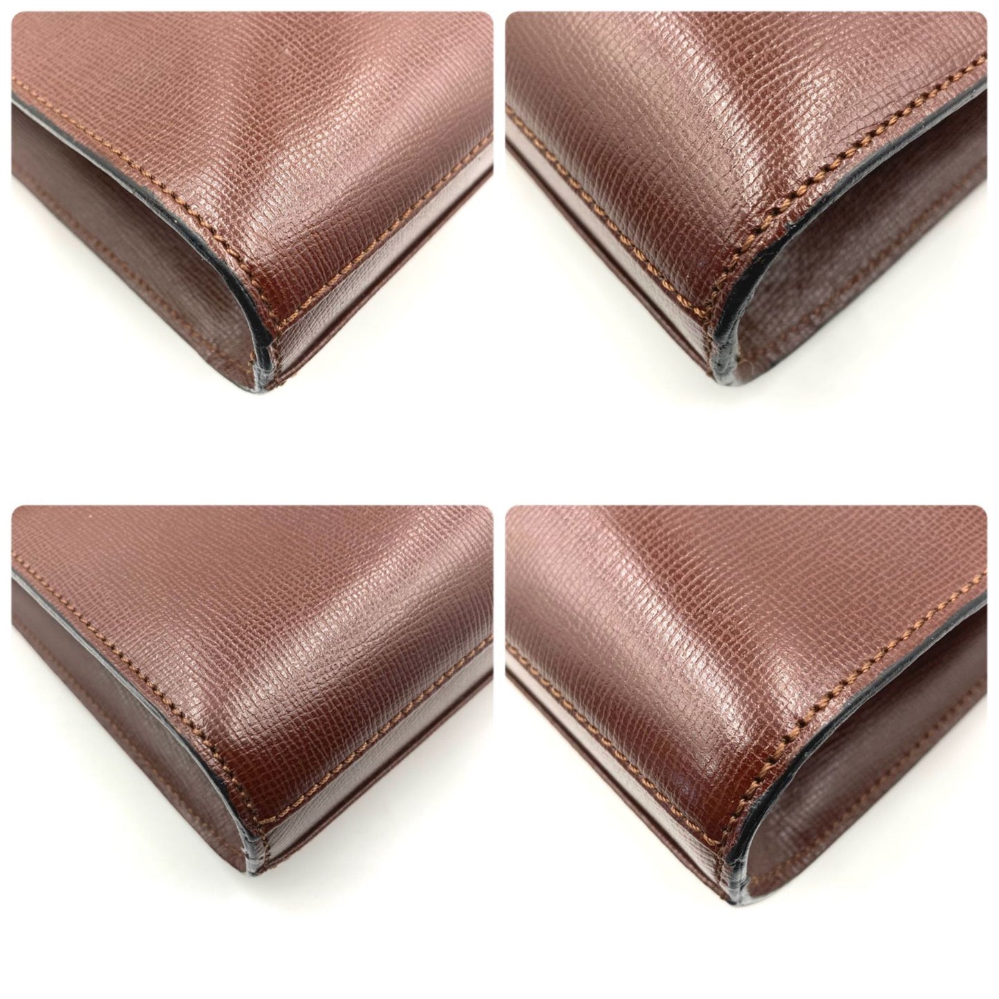 C H R I S T I A N D I O R Vintage Leather Logo Flap Crossbody Shoulder Bag Brown France