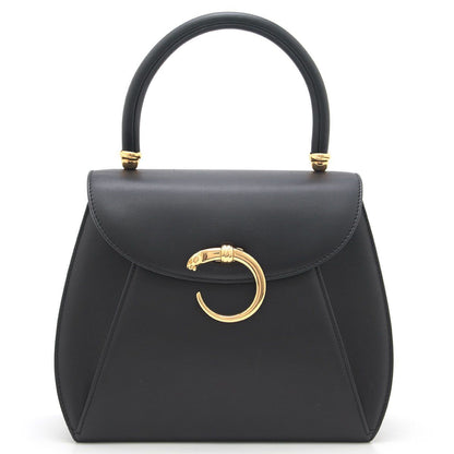 Authentic Cartier Panthère de Cartier Leather Handbag - Black &amp; Gold