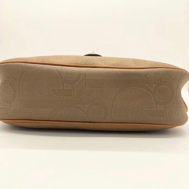 C H R I S T I A N D I O R Vintage Trotter Monogram Canvas Half Moon Shoulder Bag