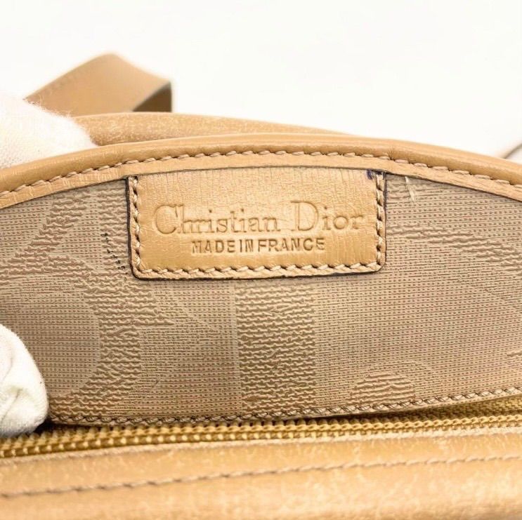 C H R I S T I A N D I O R Vintage Trotter Monogram Canvas Half Moon Shoulder Bag