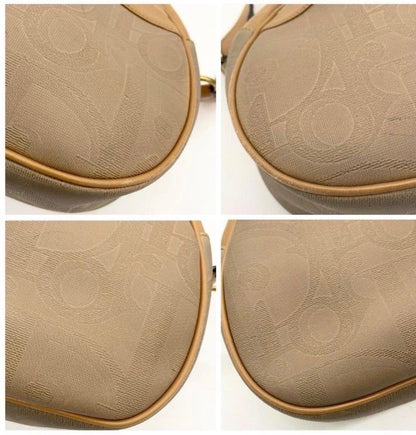 C H R I S T I A N D I O R Vintage Trotter Monogram Canvas Half Moon Shoulder Bag