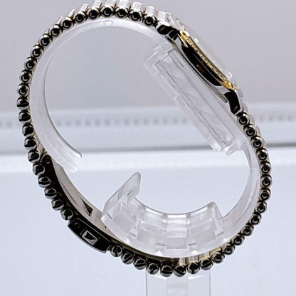 S E I K O C R E D O R 5A70-0210 Diamond Bezel Two-Tone Quartz Dress Watch
