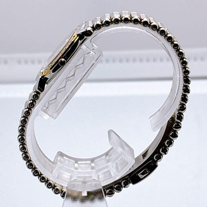 S E I K O C R E D O R 5A70-0210 Diamond Bezel Two-Tone Quartz Dress Watch