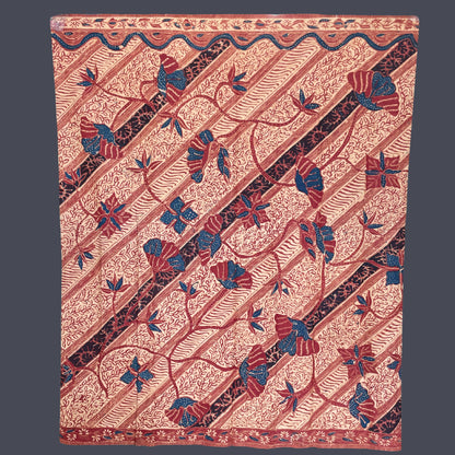 Vintage Lasem Batik Sarong with Flower Sulur and Tumpal Pasung