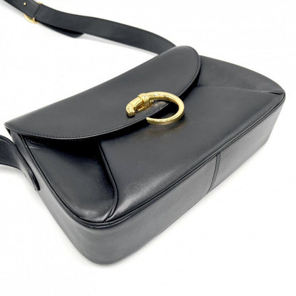 Authentic Vintage Cartier Panthère Leather Shoulder Bag – Black