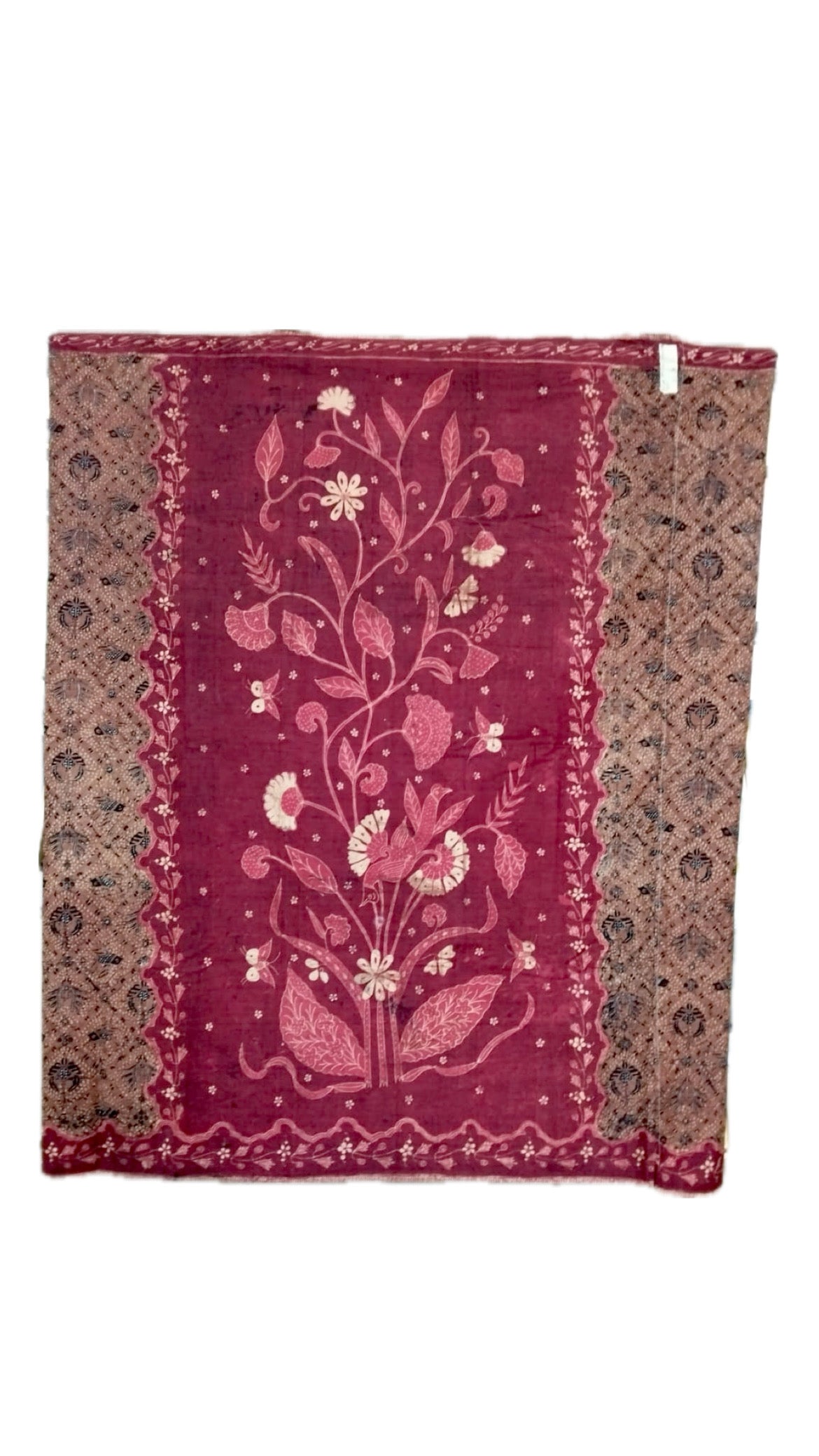 Vintage Dutch-Style Gringsing Batik Sarong from the 1890s