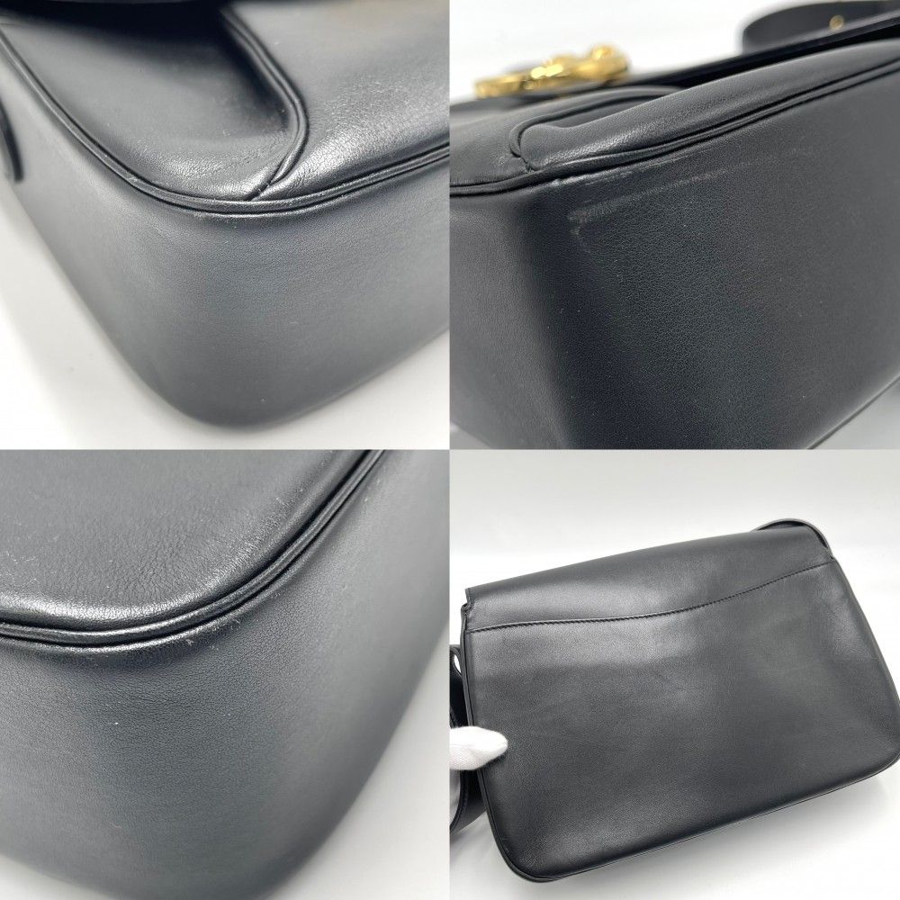 Authentic Vintage Cartier Panthère Leather Shoulder Bag – Black