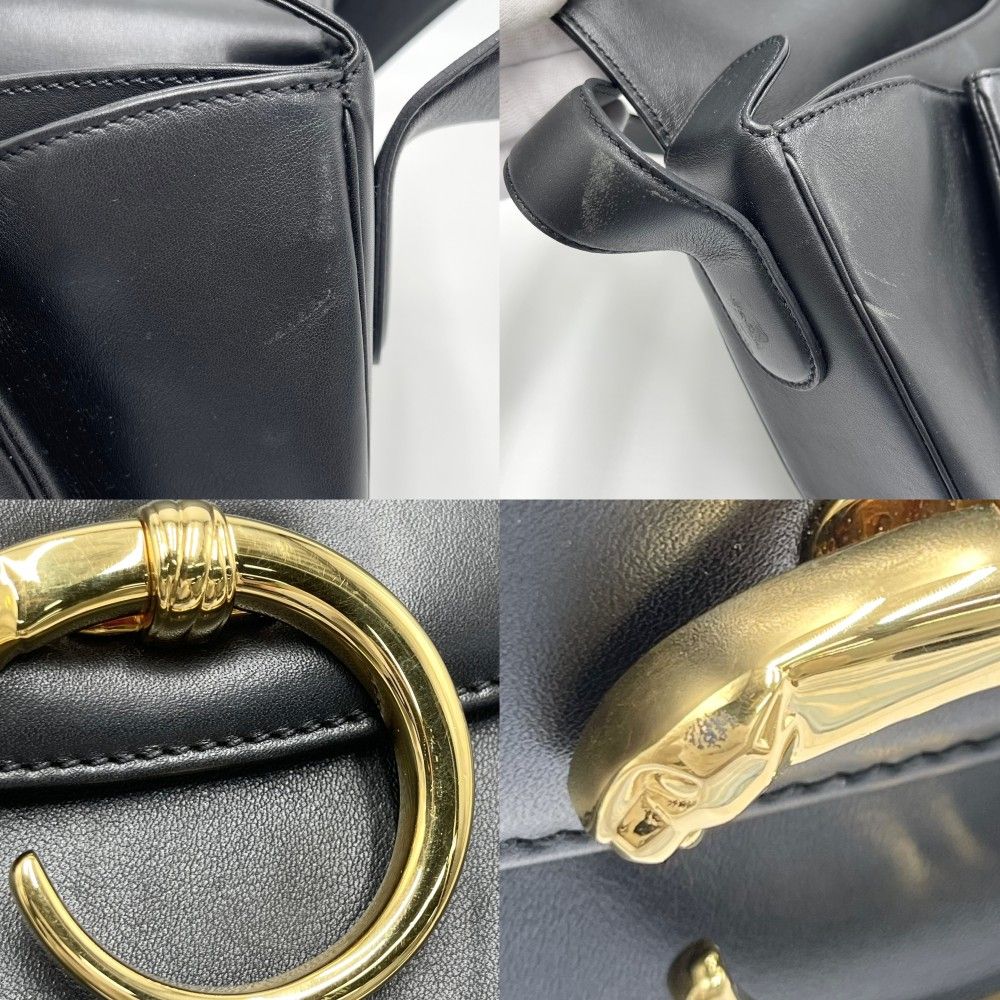 Authentic Vintage Cartier Panthère Leather Shoulder Bag – Black