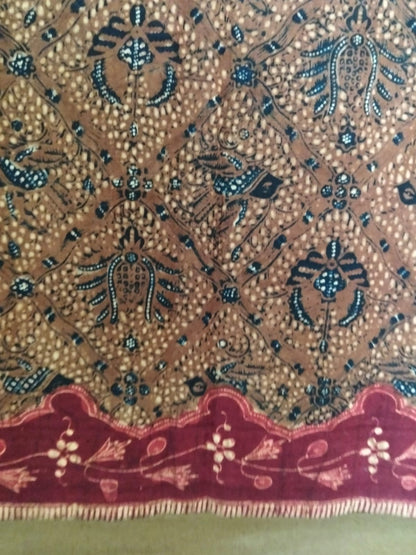 Vintage Dutch-Style Gringsing Batik Sarong from the 1890s