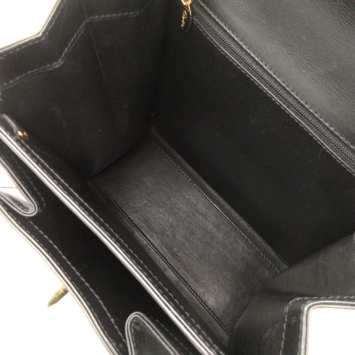 Authentic Cartier Panthère de Cartier Leather Handbag - Black &amp; Gold