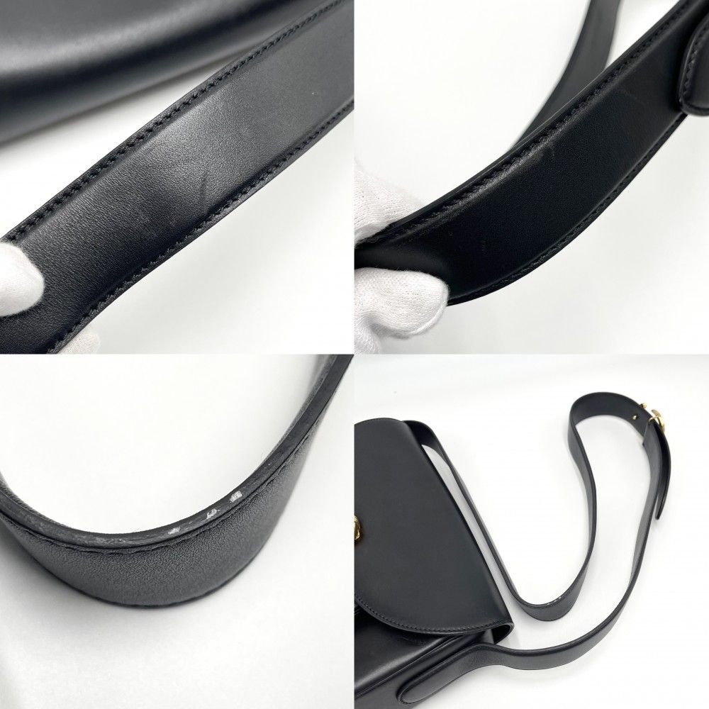 Authentic Vintage Cartier Panthère Leather Shoulder Bag – Black