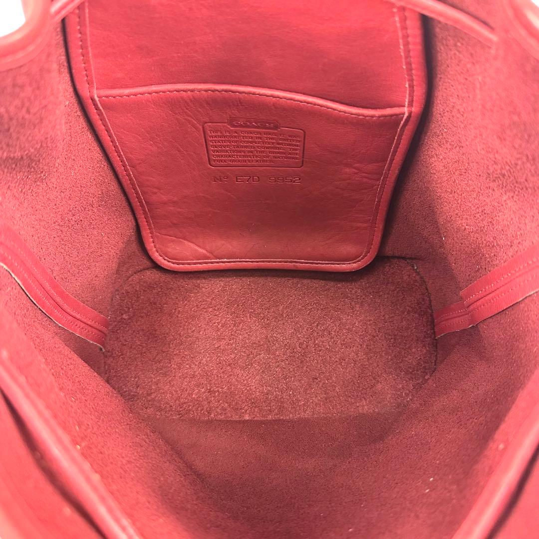 Vintage O L D C O A C H 9952 Drawstring Bucket Bag – Made in USA (Rich Red Leather)