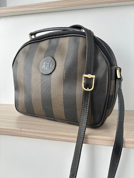 Vintage Fendi Pequin Stripe Crossbody Bag