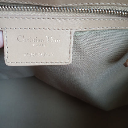2000s Cannage Cream Coated Canvas Hand Bag
