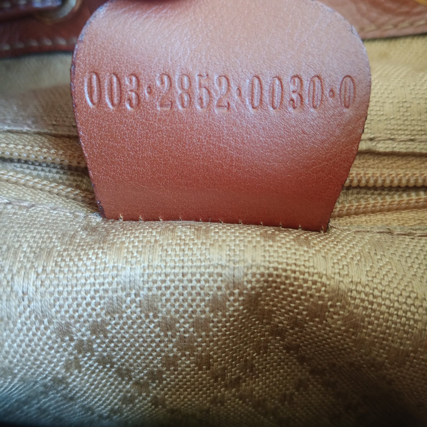 1990s Bamboo Single Pocket Brown Leather Backpack