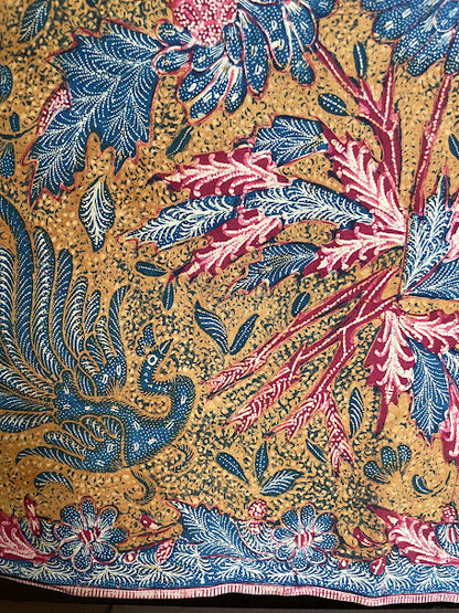 Exquisite Vintage 1950s Batik Tiga Negeri – Authentic Hand-Drawn Masterpiece