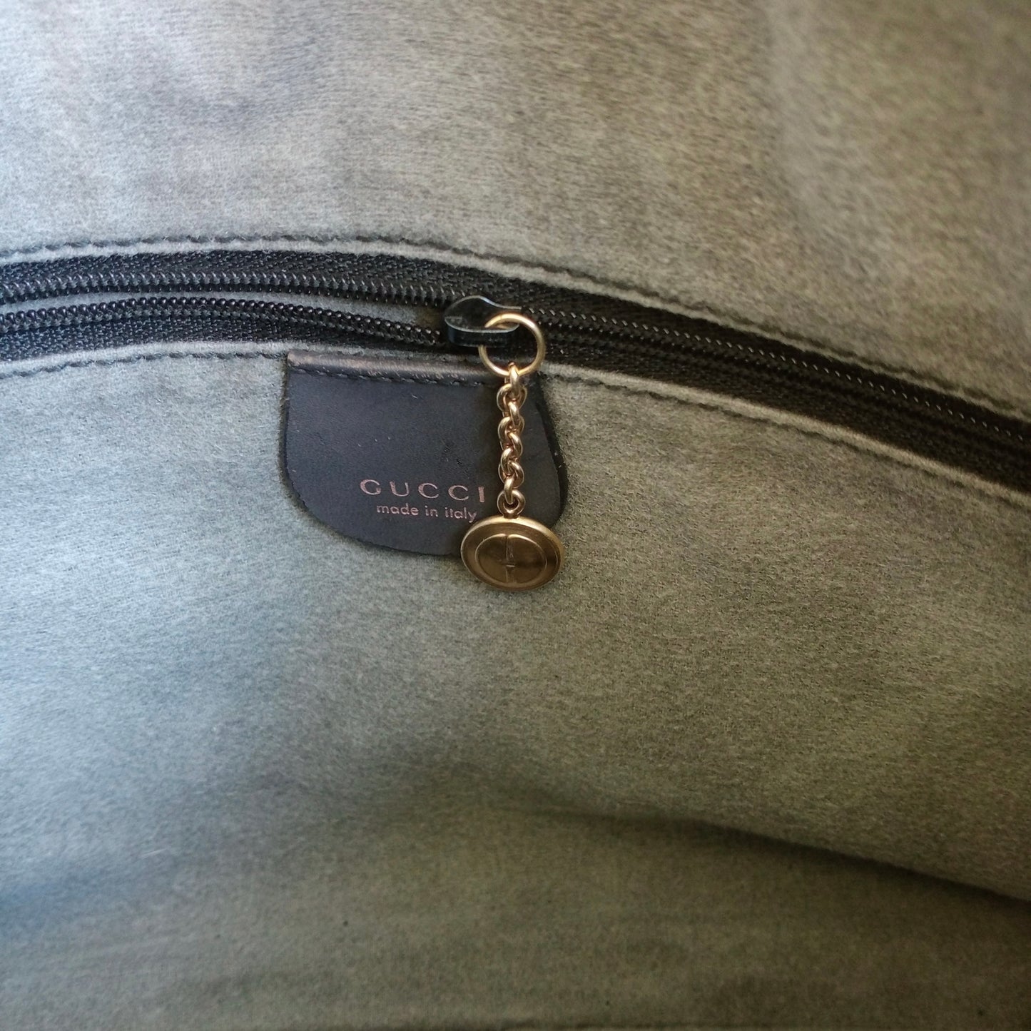 1990s Bamboo Gray Suede Two Ways Bag
