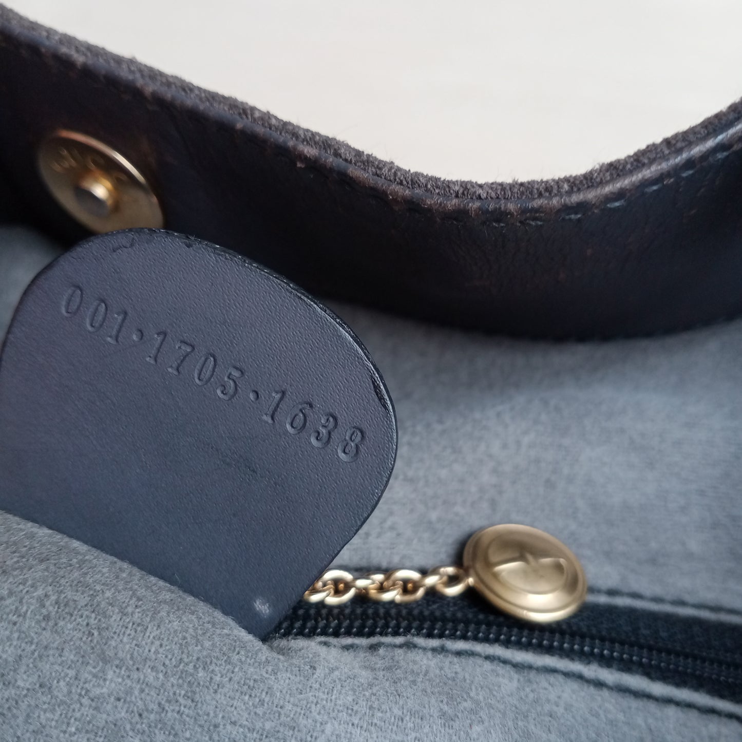 1990s Bamboo Gray Suede Two Ways Bag
