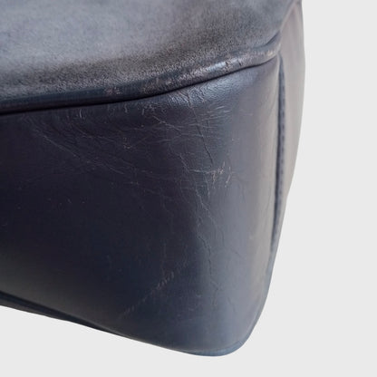 1990s Bamboo Gray Suede Two Ways Bag