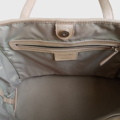 2000s Cannage Cream Coated Canvas Hand Bag