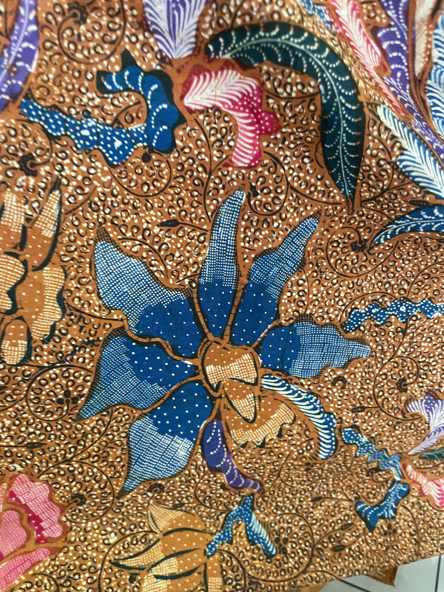 Vintage Batik Tulis Kudus Buketan Lily Flower