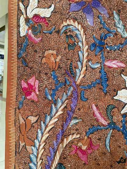 Vintage Batik Tulis Kudus Buketan Lily Flower