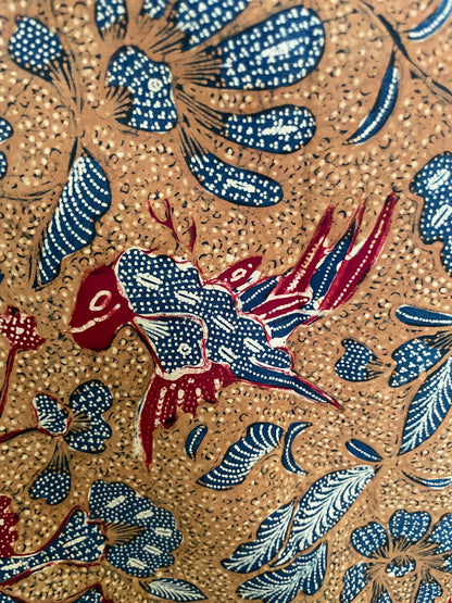 Antique Batik Tulis Tiga Negeri by Tjoa Siang Gwan (3rd Generation) – Peranakan Hand-Drawn Masterpiece – Vintage Indonesian Batik Textile
