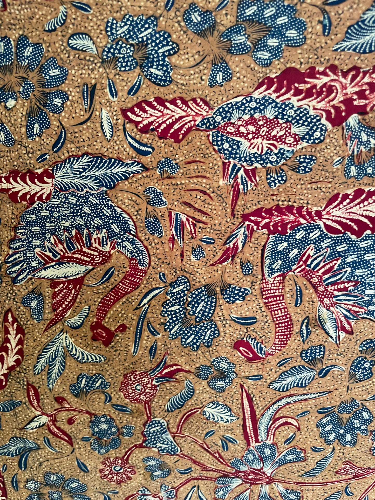 Antique Batik Tulis Tiga Negeri by Tjoa Siang Gwan (3rd Generation) – Peranakan Hand-Drawn Masterpiece – Vintage Indonesian Batik Textile
