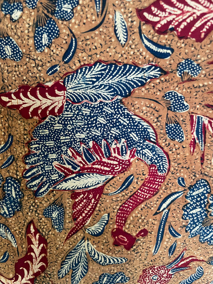 Antique Batik Tulis Tiga Negeri by Tjoa Siang Gwan (3rd Generation) – Peranakan Hand-Drawn Masterpiece – Vintage Indonesian Batik Textile
