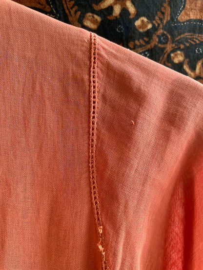 (S) Orange Old Encim Kebaya with Embroidery – Classic Charm with a Timeless Story Kebaya Encim Lawas Oranye Bordir – Pesona Klasik dengan Kisah Waktu