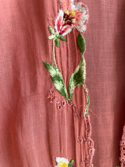 (S) Orange Old Encim Kebaya with Embroidery – Classic Charm with a Timeless Story Kebaya Encim Lawas Oranye Bordir – Pesona Klasik dengan Kisah Waktu