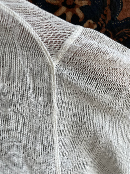 (XXS) 1 White Peranakan Encim Old Kebaya with Embroidery – Elegant Heritage Touch Kebaya Lawas Encim Peranakan Putih Bordir – Sentuhan Anggun Warisan Leluhur