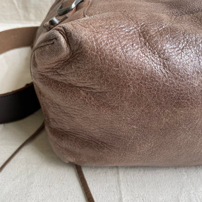 Authentic Vintage Balenciaga "Days" Messenger Bag - Camel Brown Leather