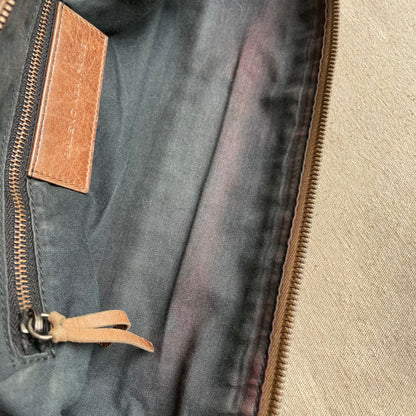 Authentic Vintage Balenciaga "Days" Messenger Bag - Camel Brown Leather