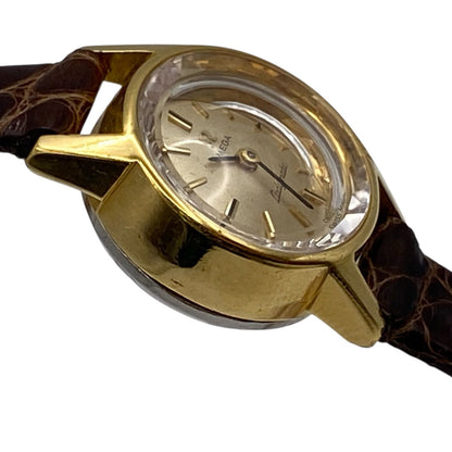 O M E G A Ladymatic Vintage Hand-Wound Gold-Tone Ladies Watch Swiss Made