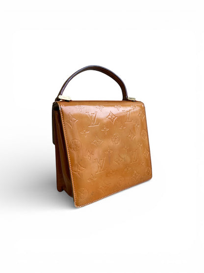 Authentic Vintage 1998 Louis Vuitton Monogram Vernis Spring Street Bag - Mustard/Tan