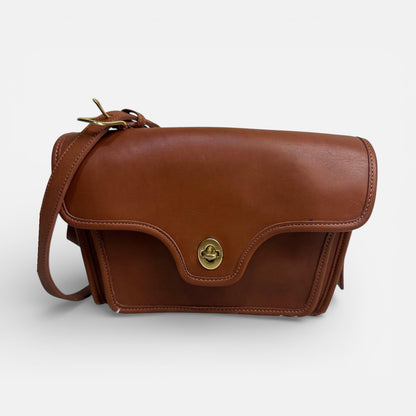 RARE Vintage O L D C O A C H  Kent Crossbody Bag 330 – Made in USA (Rich British Tan)